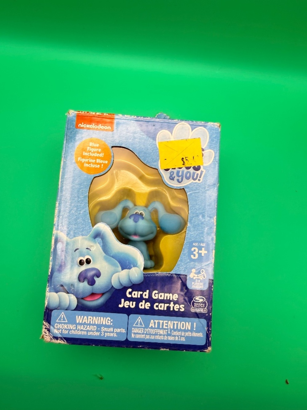 Blue’s Clues & You Card Game with Blue Figure Spin Master